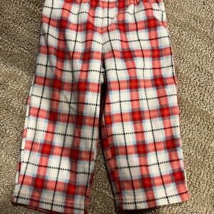 Wondershop Toddler 18M Red White Plaid Fleece Pajama Pants EUC